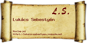 Lukács Sebestyén névjegykártya