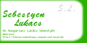 sebestyen lukacs business card