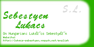 sebestyen lukacs business card
